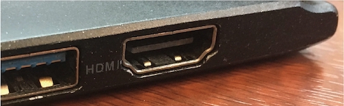 ノートパソコンにHDMI接続